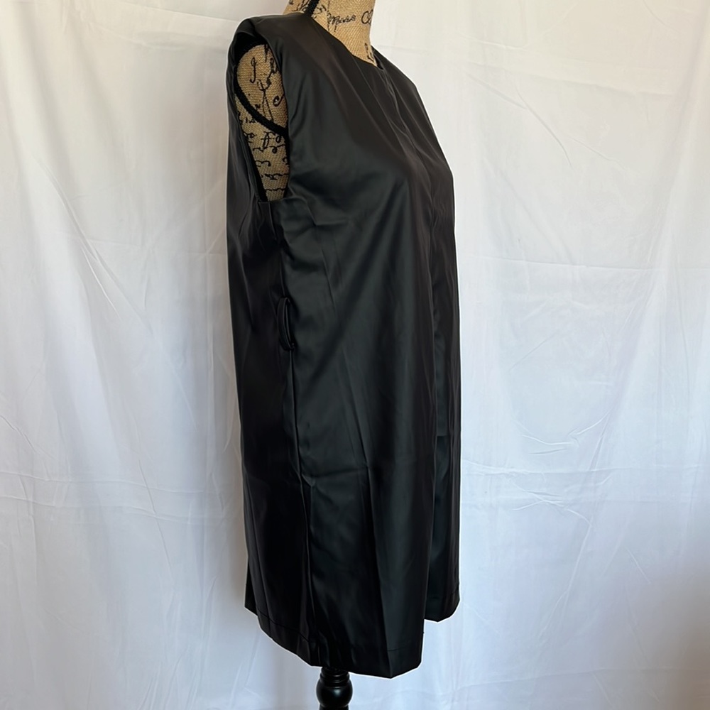 🎉HP🎉 Black Matte Vegan Leather Sheath Mini Dress - Picture 6 of 10